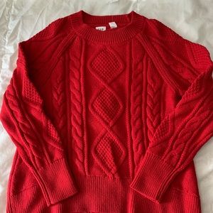 GAP Girls Hi Lo Red Sweater